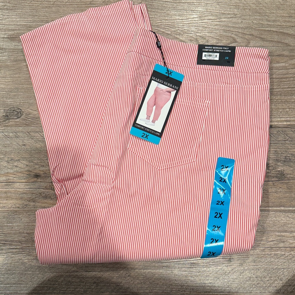 Mario Serrani Striped Capri Pants